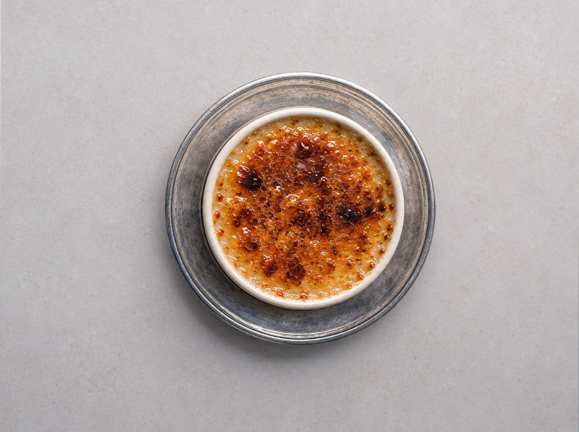 Crème brûlée au hojicha