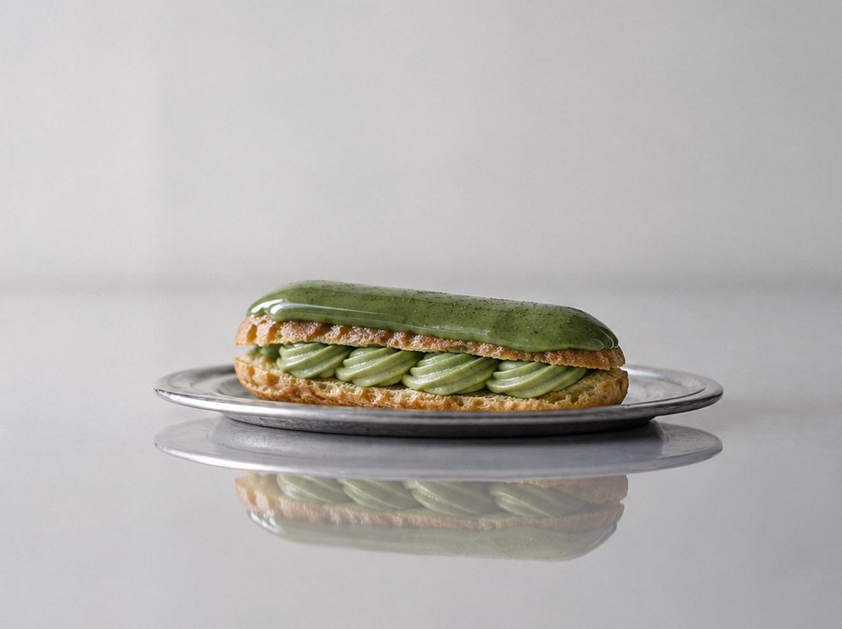 Crème pâtissière au matcha pour éclairs
